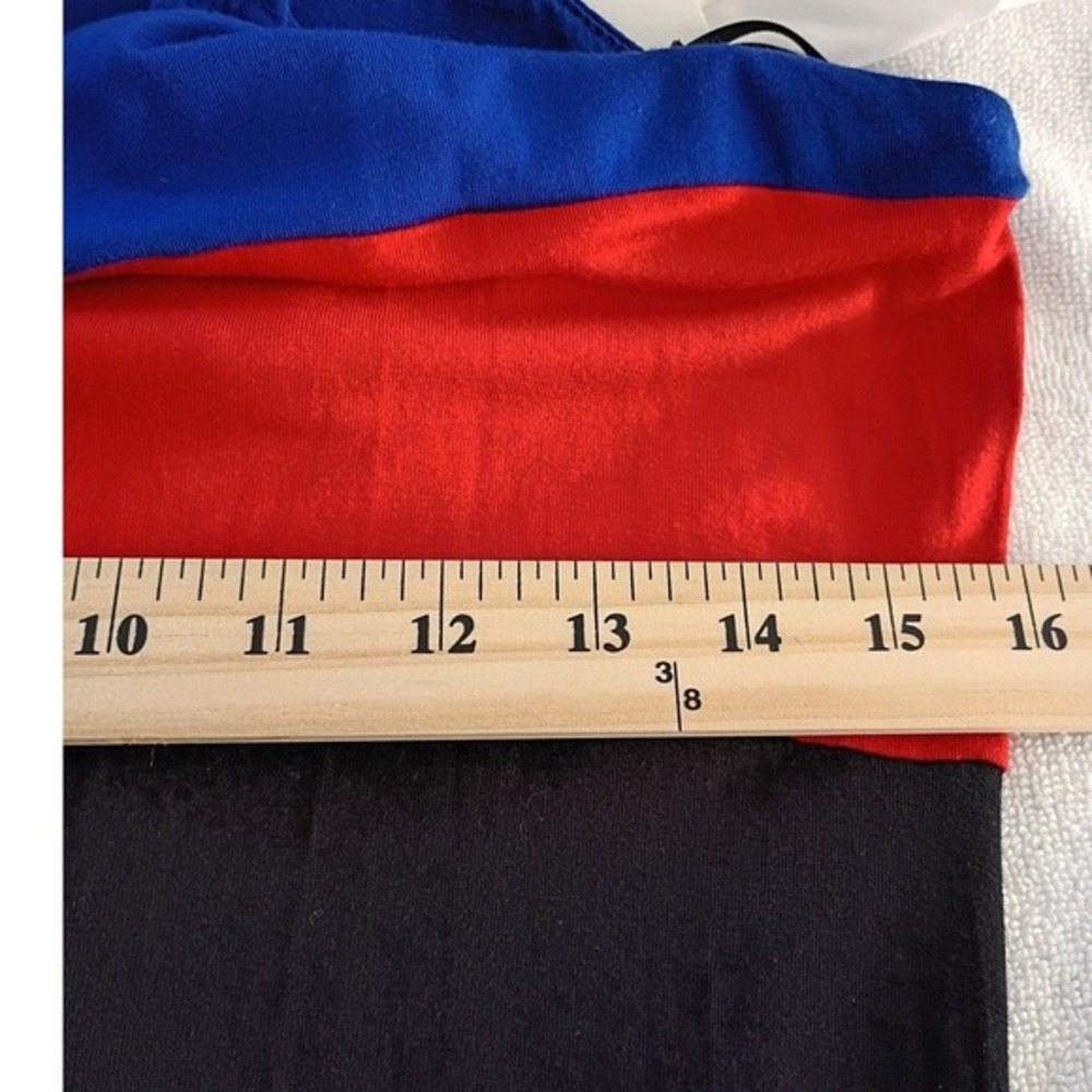 Calvin Klein Colorblock Maxi Dress Blue Red Black Sleeveless NWT 6/Small Bold - Picture 7 of 10